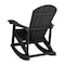 Flash Furniture Black Poly Resin Adirondack Style Rocking Chair JJ-C14705-BK-GG - alternate 9